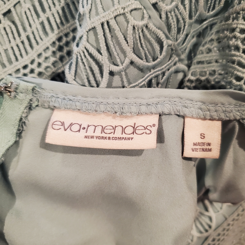 Eva Mendes Seafoam Mint Green Lace Dress Small - Picture 4 of 5